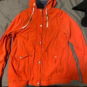 Orange/red jacket with hood